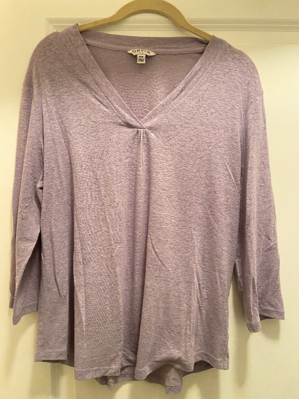 Purple Orvis half sleeve shirt